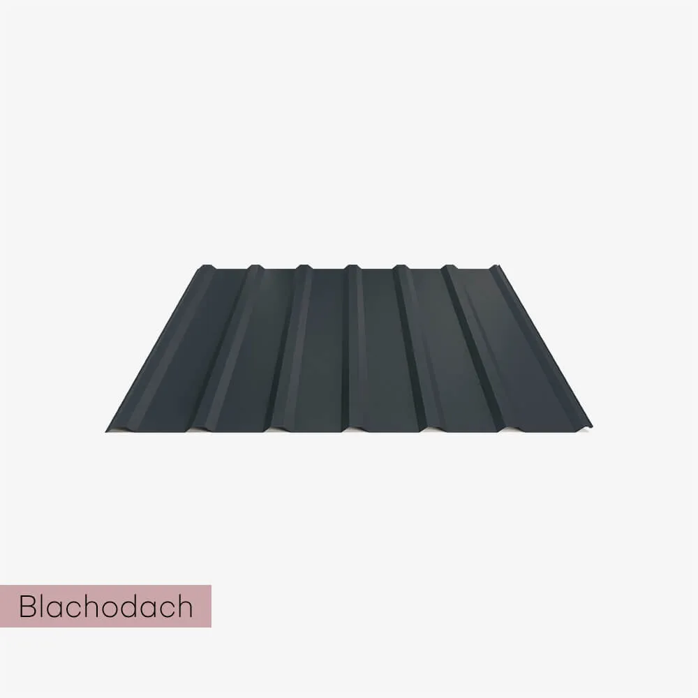 Blacha trapezowa mat T18 plus 0,5 mm - kolor antracytowy / grafitowy