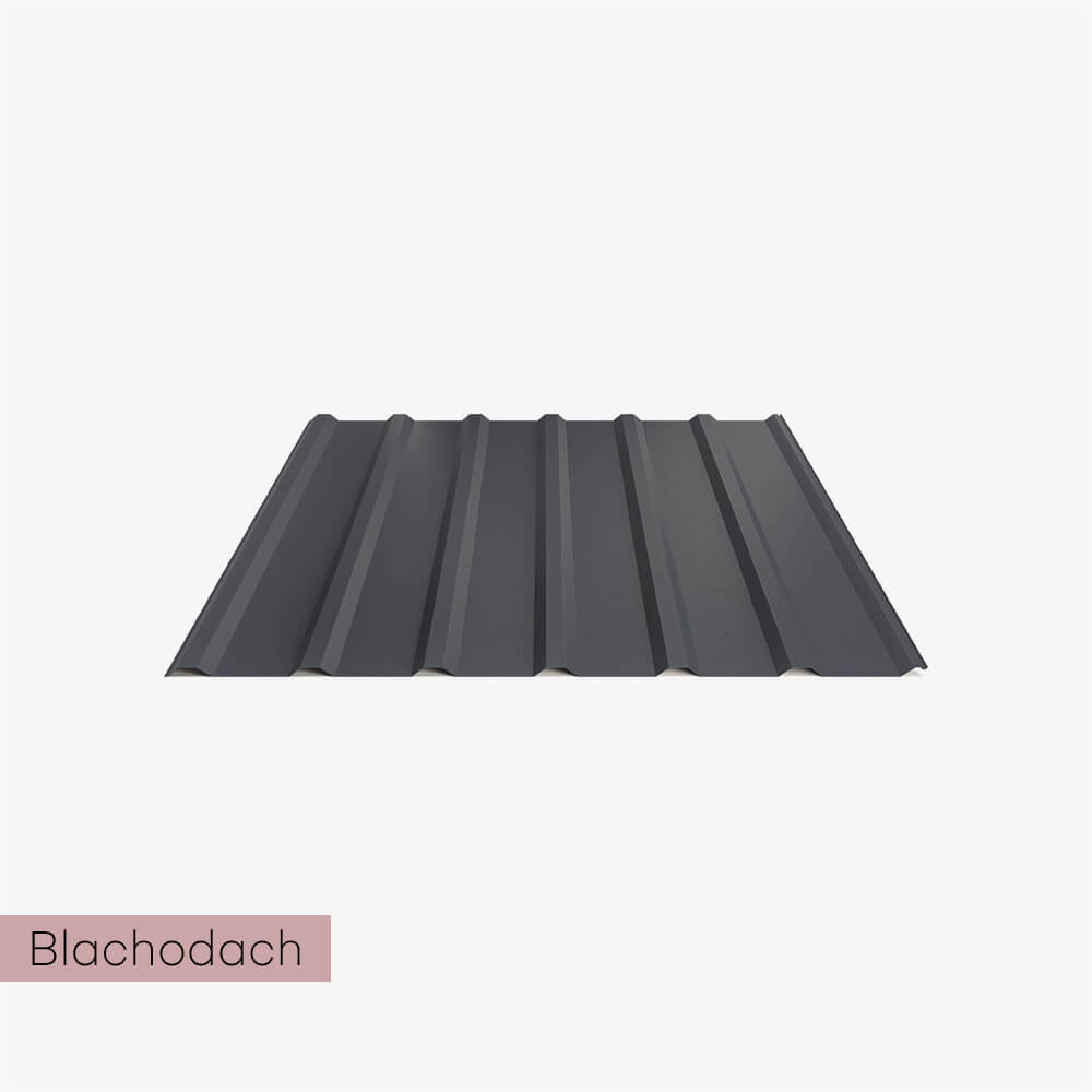 Blacha trapezowa T18 plus gr. 0,5 mm Blachodach - jasny grafit