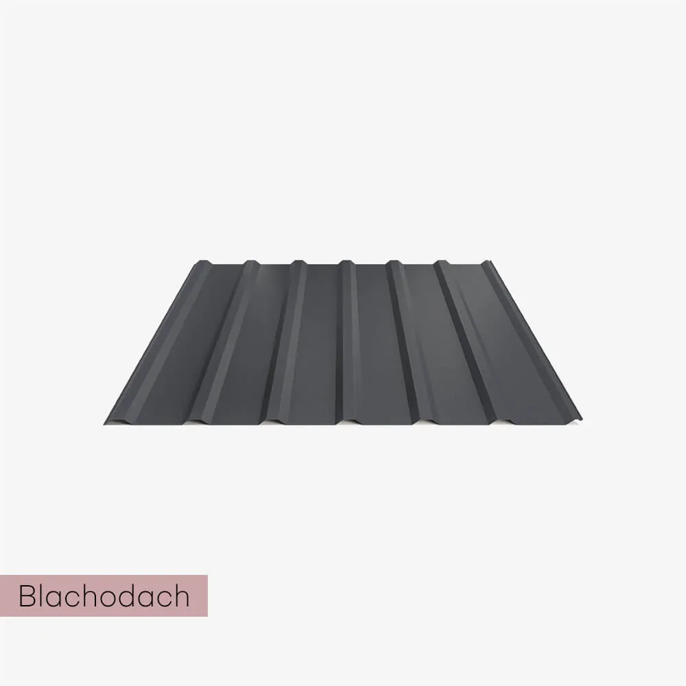 Blacha trapezowa T18 plus gr. 0,5 mm Blachodach - jasny grafit