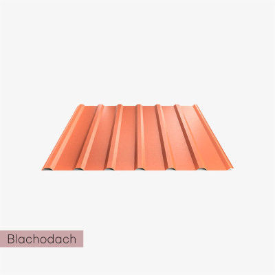 Blachodach T18 plus gr. 0,5 mm blacha trapezowa matowa kolor ceglasty