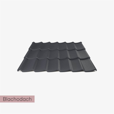 Nowoczesna blachodachówka na wymiar Twist 20 S 15 - jasny grafit mat