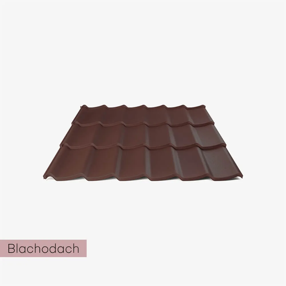 Matowa blachodachówka na wymiar Twist 20 S 15 - brązowy