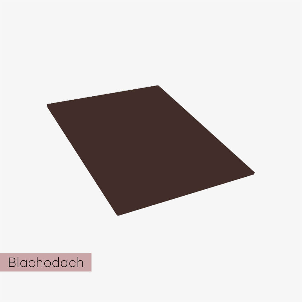 Blacha płaska foliowana RAL 1,25 x 2 m kolor RAL 8017 (brąz)