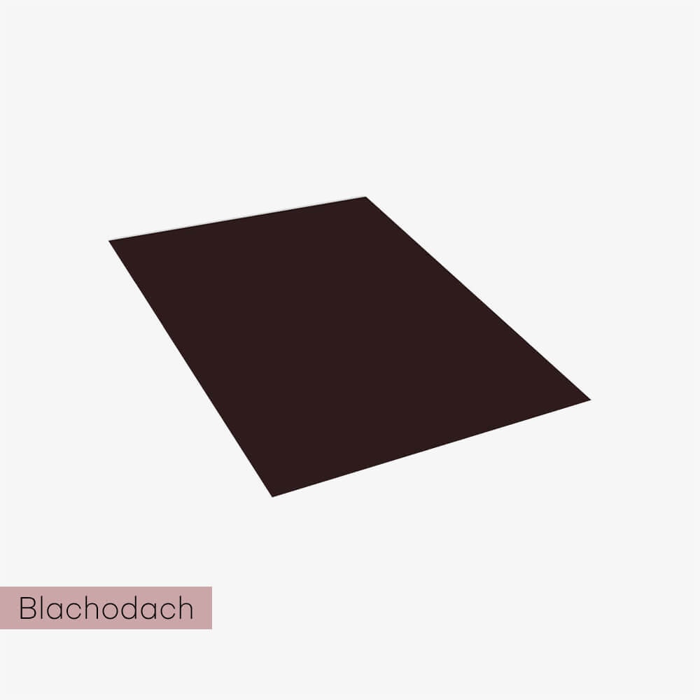 Blacha płaska foliowana RAL 1,25 x 2 m kolor RAL 8019 (ciemny brąz)
