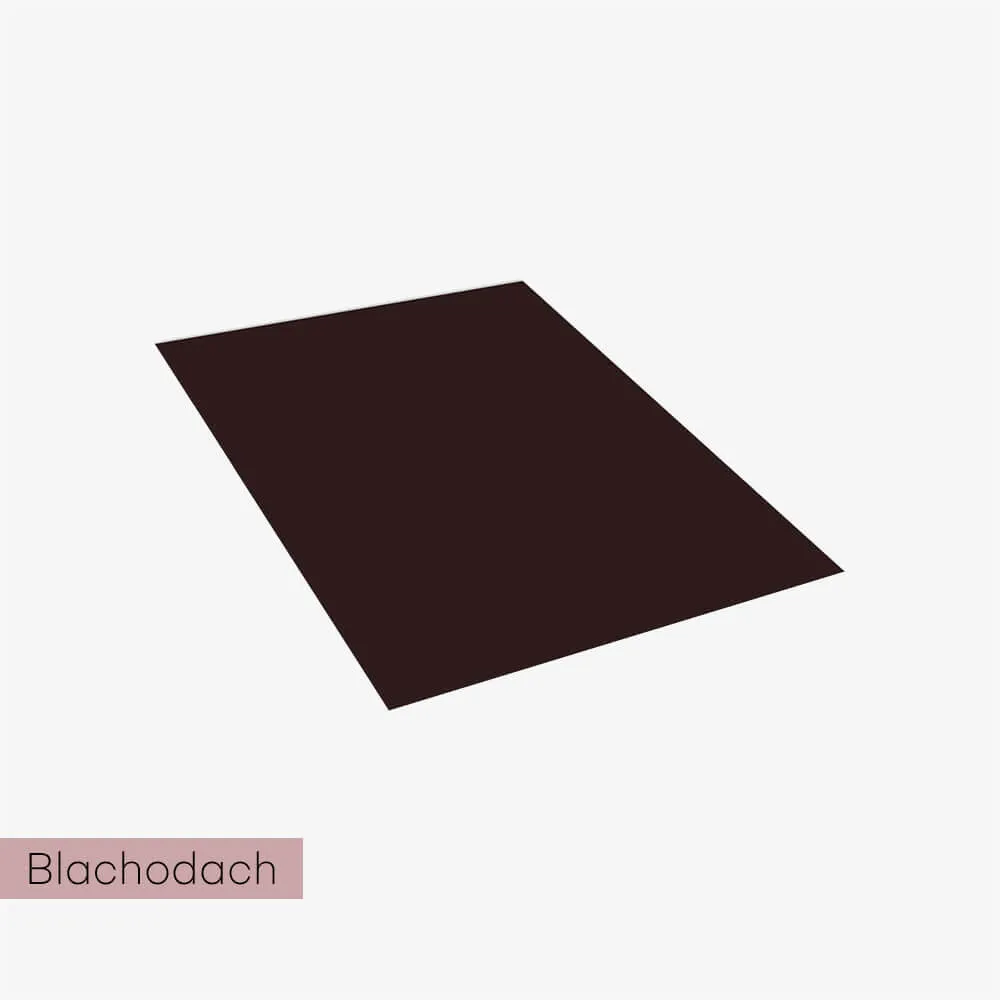 Blacha płaska foliowana RAL 1,25 x 2 m kolor RAL 8019 (ciemny brąz)