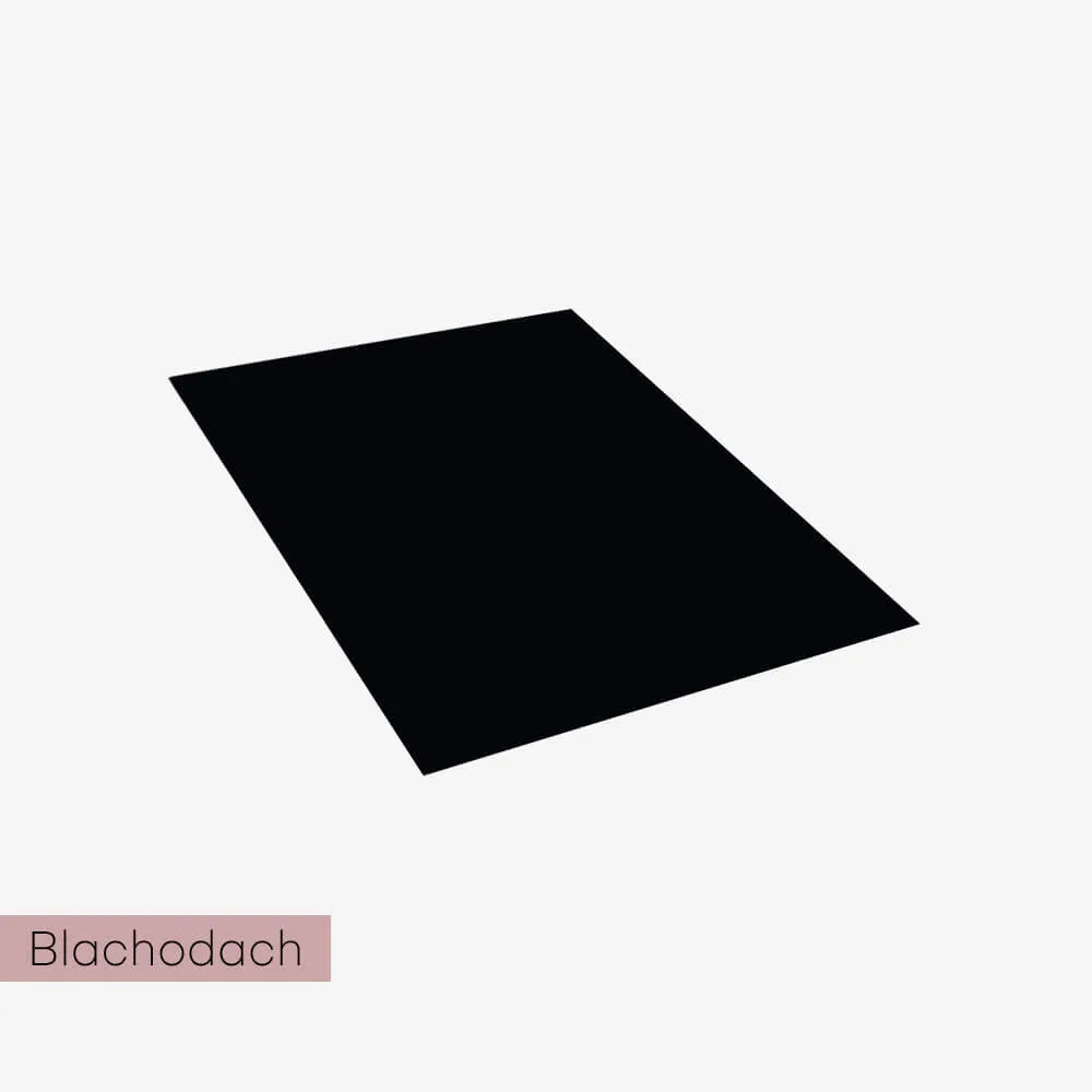 Blacha płaska foliowana RAL 1,25 x 2 m kolor RAL 9005 (czarny)