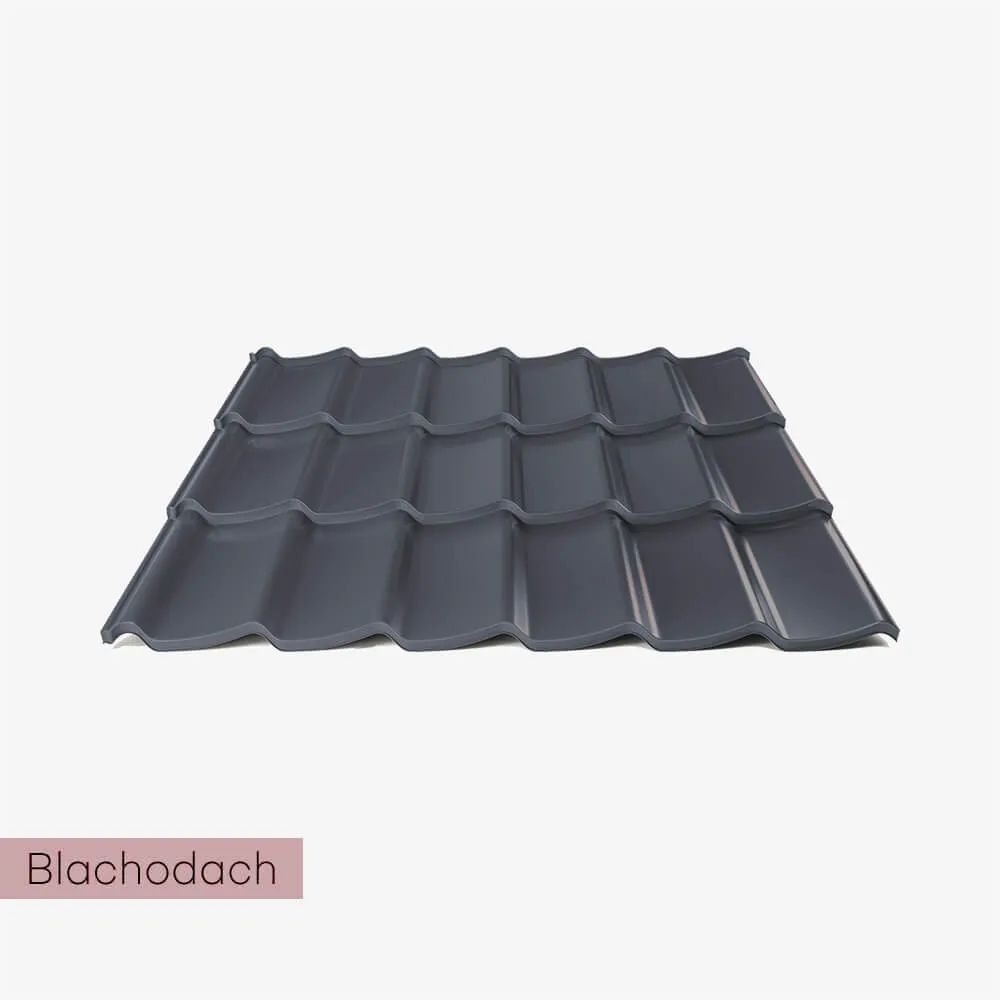 Mega Blachodachówka na Wymiar Twist 20 - Kolor jasny grafit (RAL 7024)