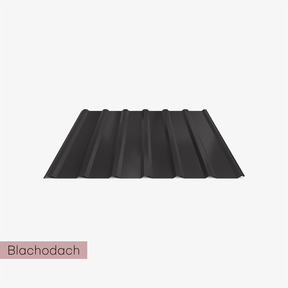Blacha trapezowa 0.5 T18 plus - kolor czarny (RAL 9005) super cena!