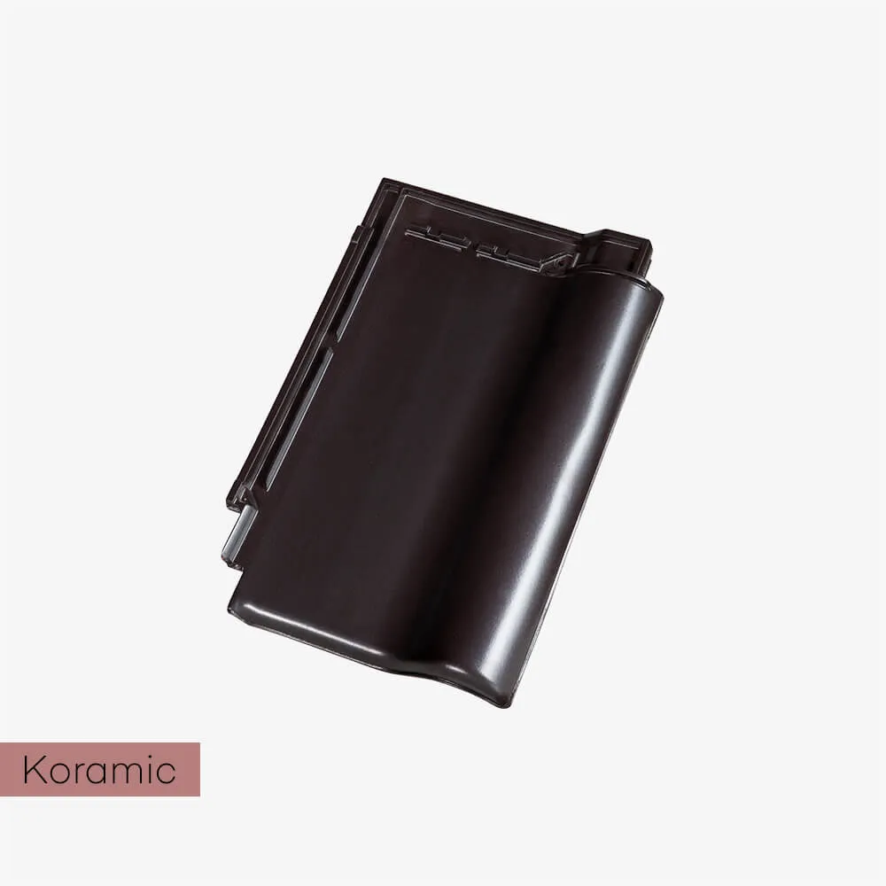 Stylowa dachówka ceramiczna antracyt Koramic Alegra 9 angoba