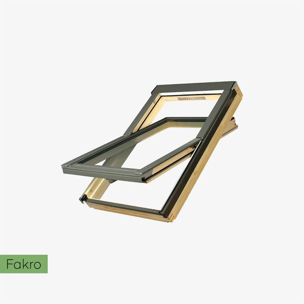 Okno dachowe drewniane Fakro dwuszybowe FTS-V U2