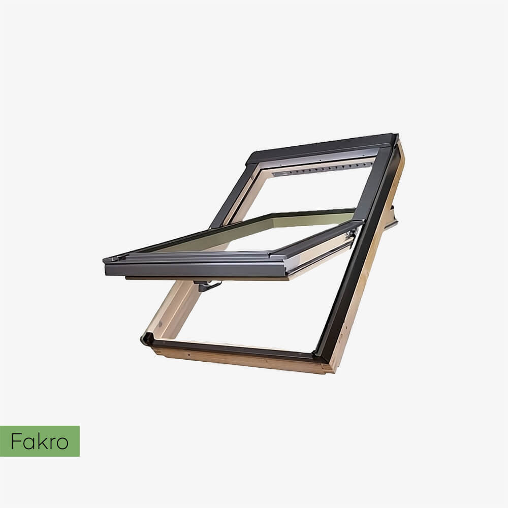Okno dachowe drewniane FAKRO trzyszybowe FTP-V U4