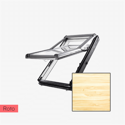 Wysokoobrotowe okno dachowe PVC z kołnierzem Roto R7 74x98