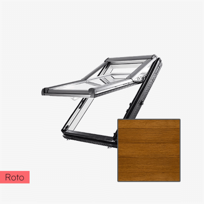 Wysokoobrotowe okno dachowe PVC z kołnierzem Roto R7 114x118