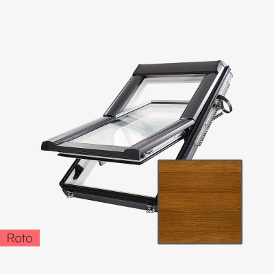 Okno dachowe PVC z kołnierzem Roto Designo R6 114x118